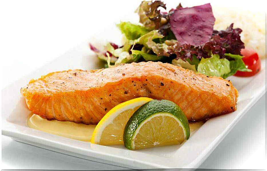 Delicious salmon in a lemon sauce