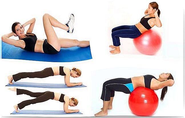 Exercises with a fitness ball