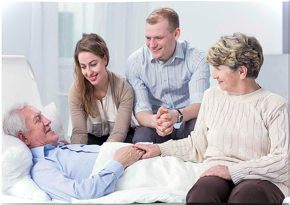 Alzheimer's patient with his family