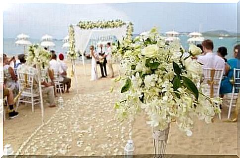 A wedding on the beach